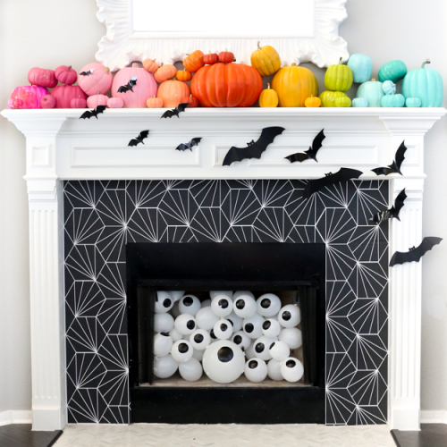 Halloween fireplace