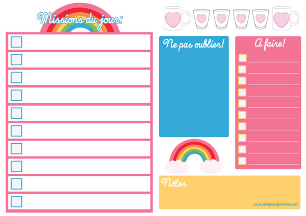 ★Le Planner à Télécharger Pour Organiser Vos Journées!★ #PRINTABLE #DIY ...